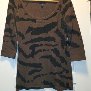 XL American Eagle Brown Tiger Animal Stripe Print